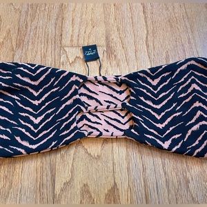 NWOT - JMP the label - Vegas Tiger Switch bandeau bikini top